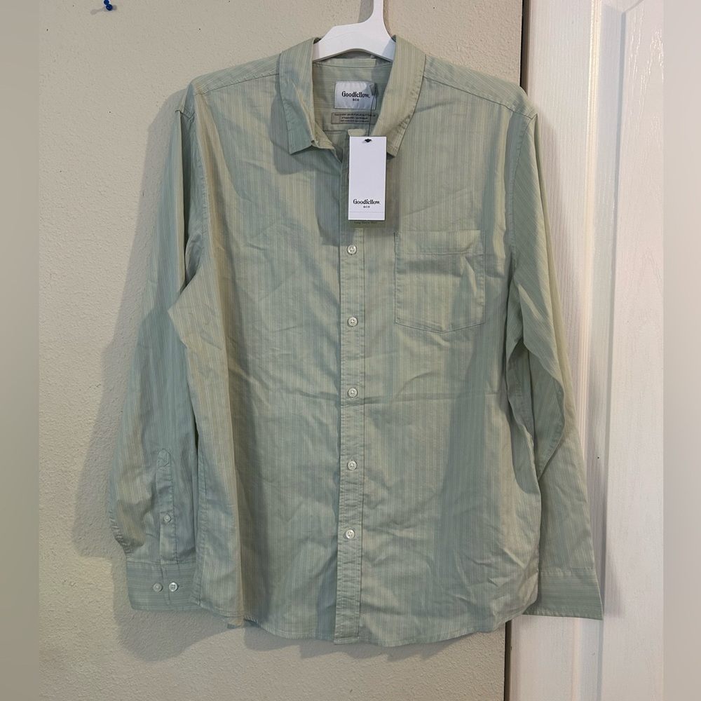 Goodfellow & Co Men's Sage Green Button Down Shirt